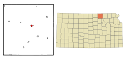 Washington County Kansas Incorporated and Unincorporated areas Washington Highlighted